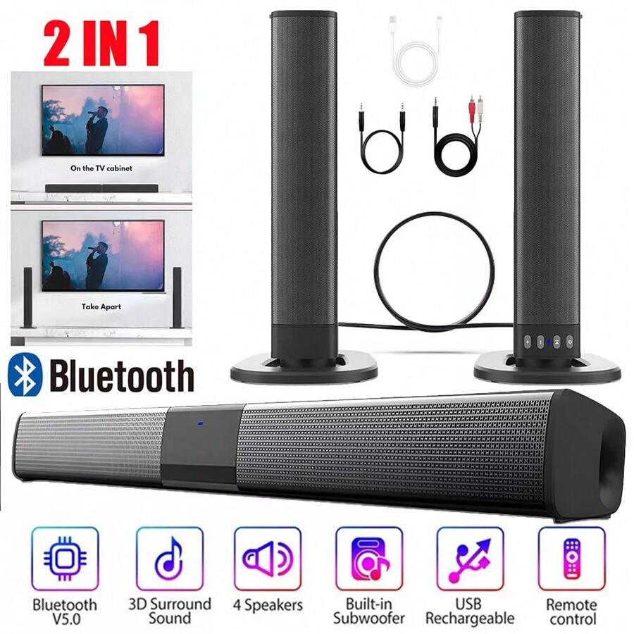 Home Cinema With Wireless Rear Speakers - Bluetooth 5.0 Home TV Sound Bar