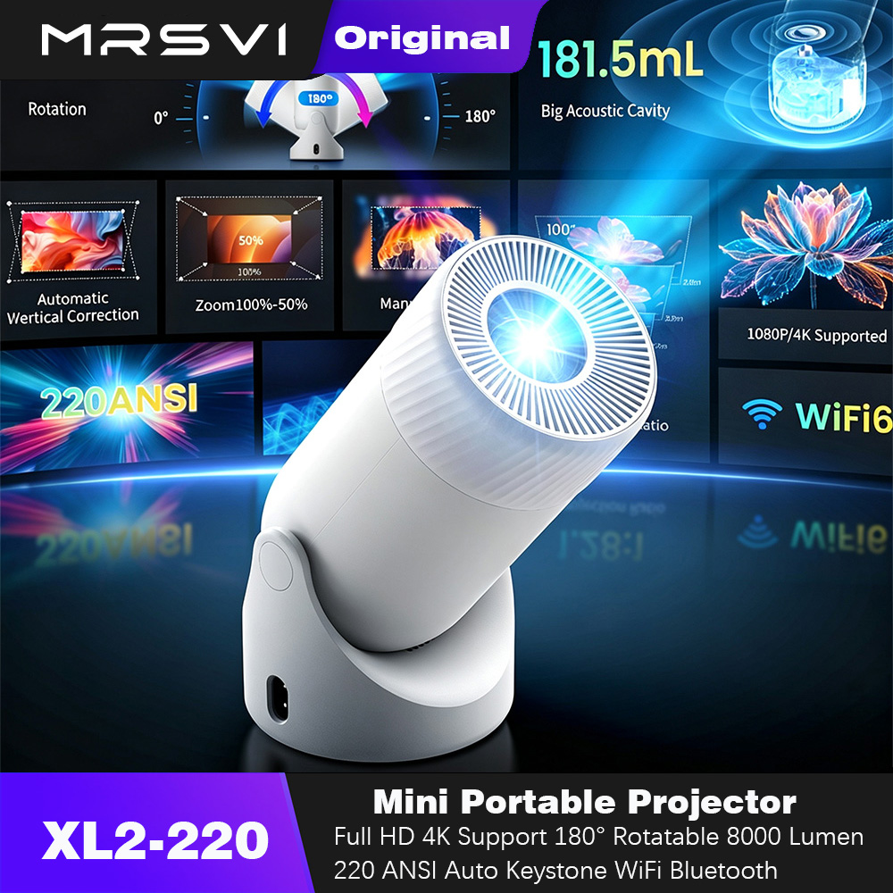 Home Cinema Tv Screen - MRSVI Portable Projector,4K Home Cinema Android
