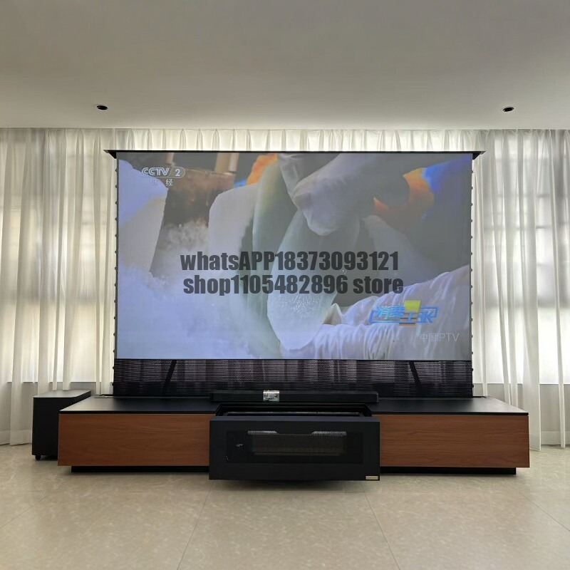 Home Cinema Tv Screen - All-electric floor lift screen curl screen