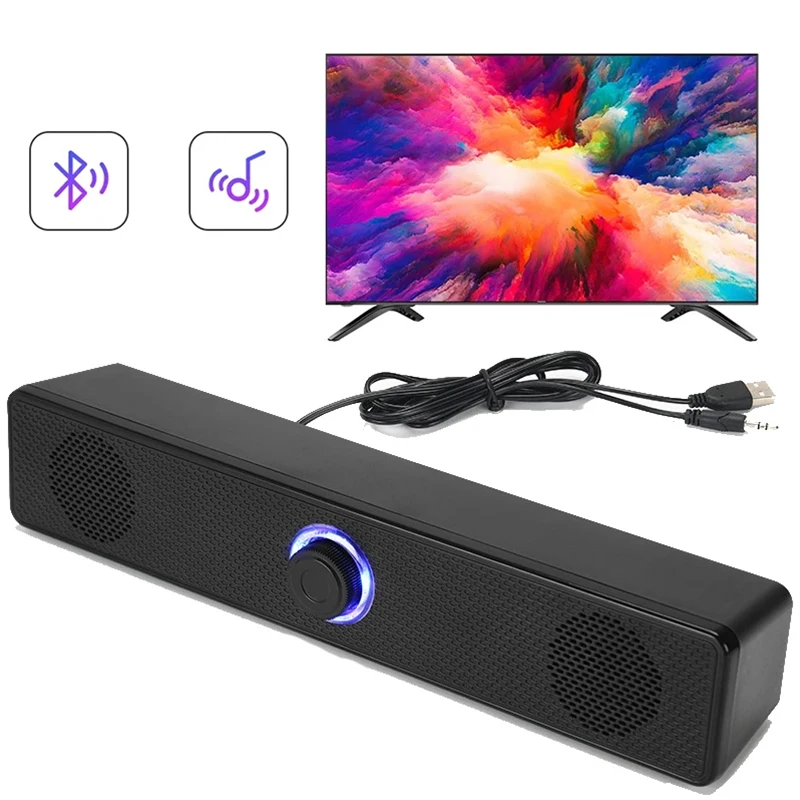 Home Cinema With Wireless Rear Speakers - PC Soundbar Wired and Wireless Bluetooth