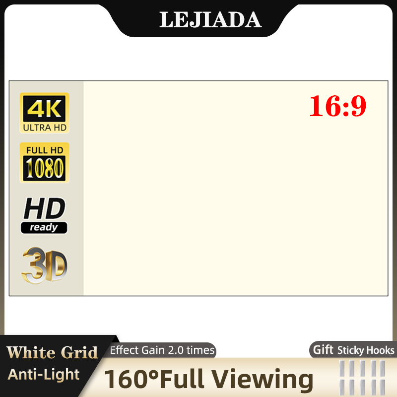 Home Cinema Blanc - LEJIADA Projector Screen 60-130 inch White