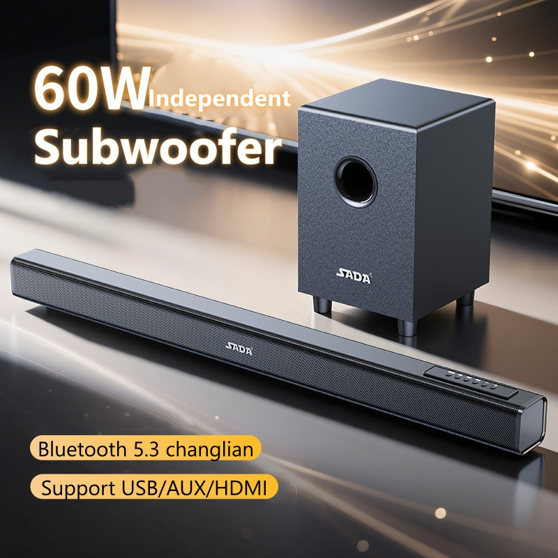 Home Cinema Dolby Atmos - Soundbar with Subwoofer, SADA 60W Dolby