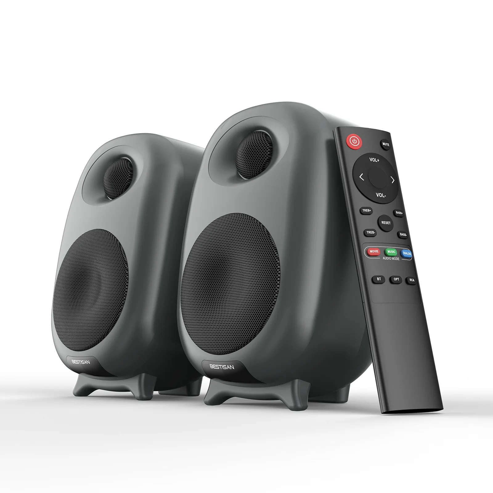 Home Cinema With Wireless Rear Speakers - Bestisan SR06 80W Gaming Bluetooth Bookshelf