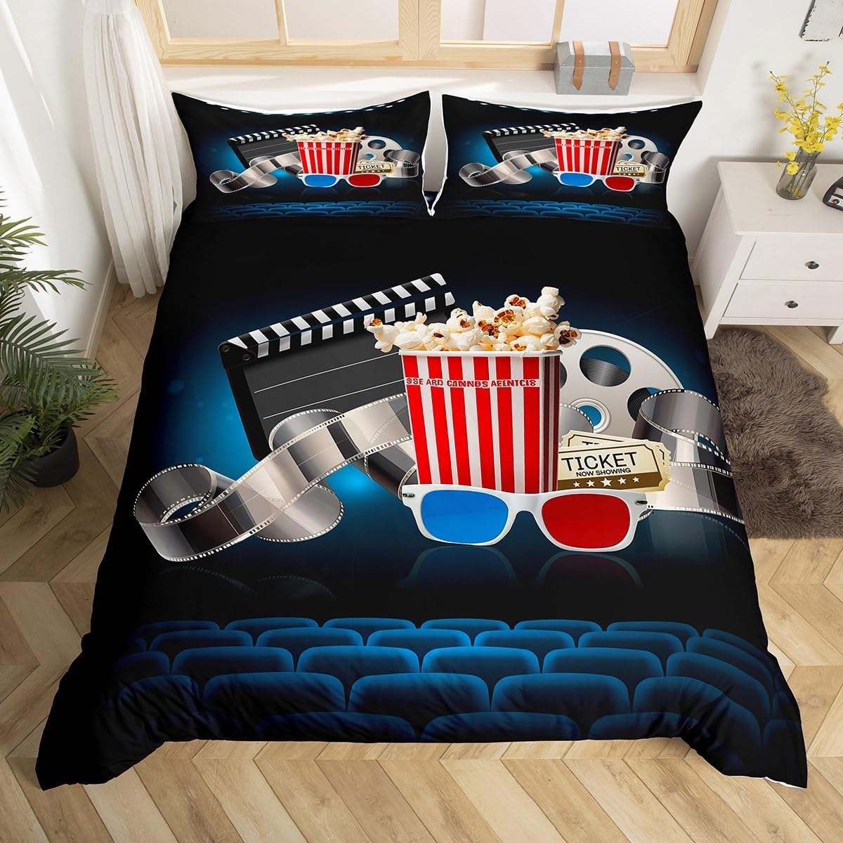 Vintage Cinema Duvet Cover Ful - Home Cinema Tickets ulasan dan harga