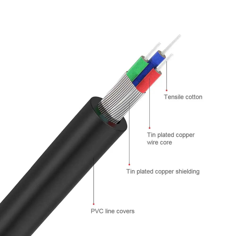 QGeeM RCA Cable 2RCA to 3.5 Au - Home Cinema Heos ulasan dan harga