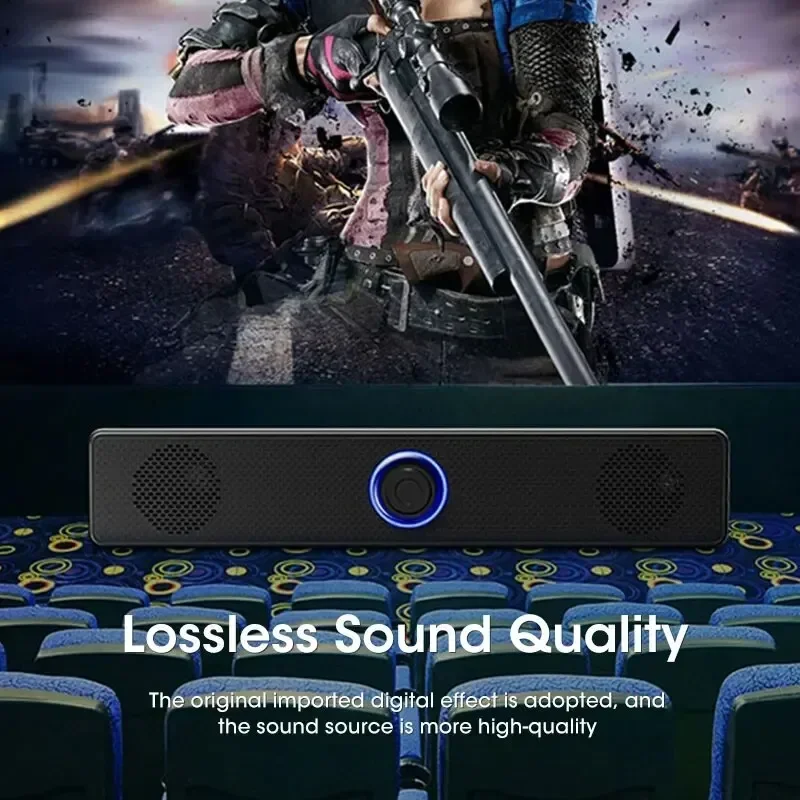 2.1CH Soundbar for TV/PC, Blue - Home Cinema With Wireless Rear Speakers ulasan dan harga