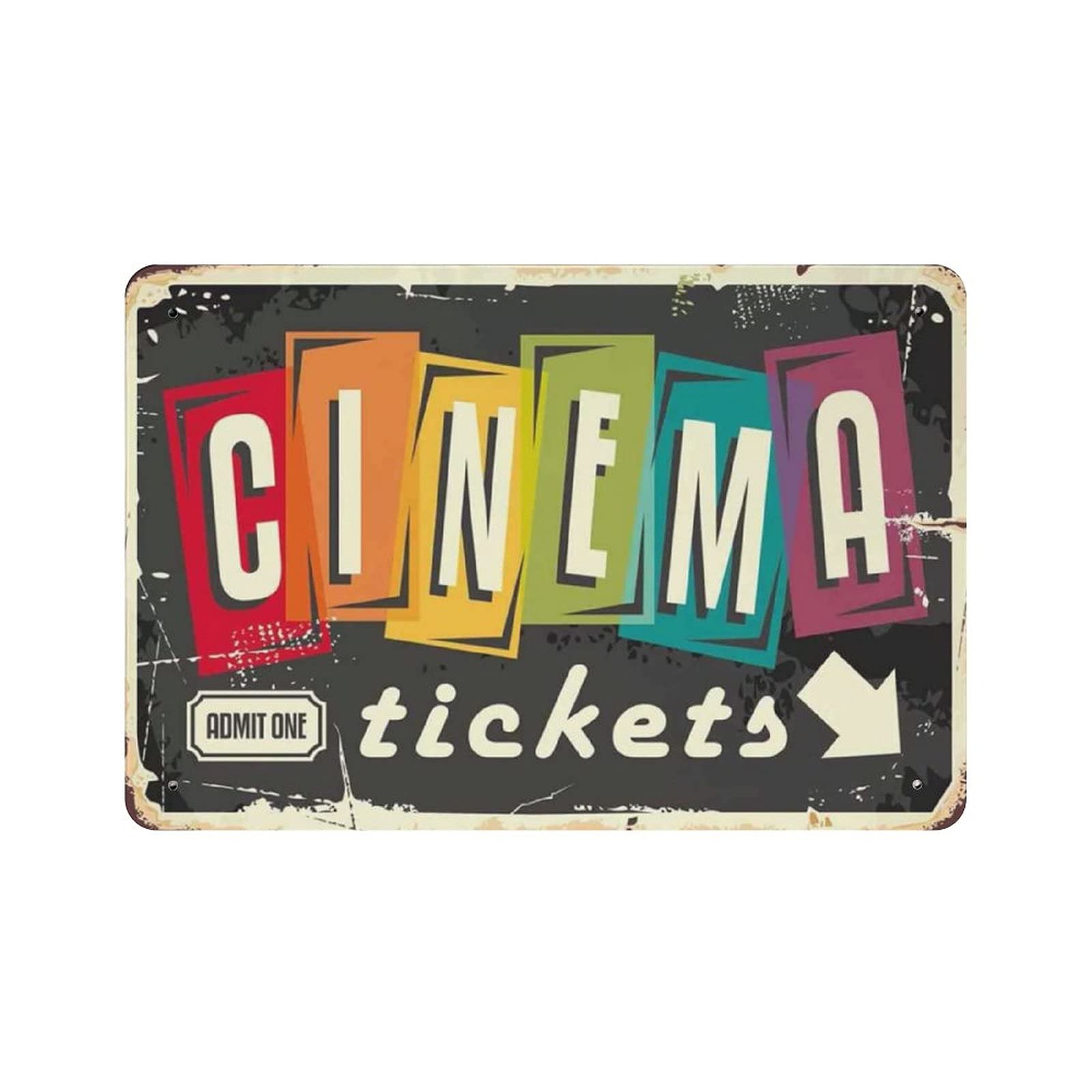 Metal Tin Sign Cinema Tickets  - Home Cinema Tickets ulasan dan harga