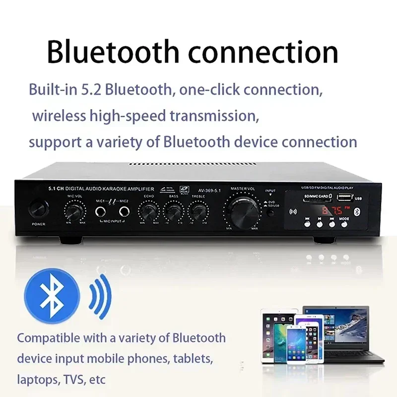 AV-369BT Bluetooth 5.1 Sound S - Home Cinema Speaker System ulasan dan harga