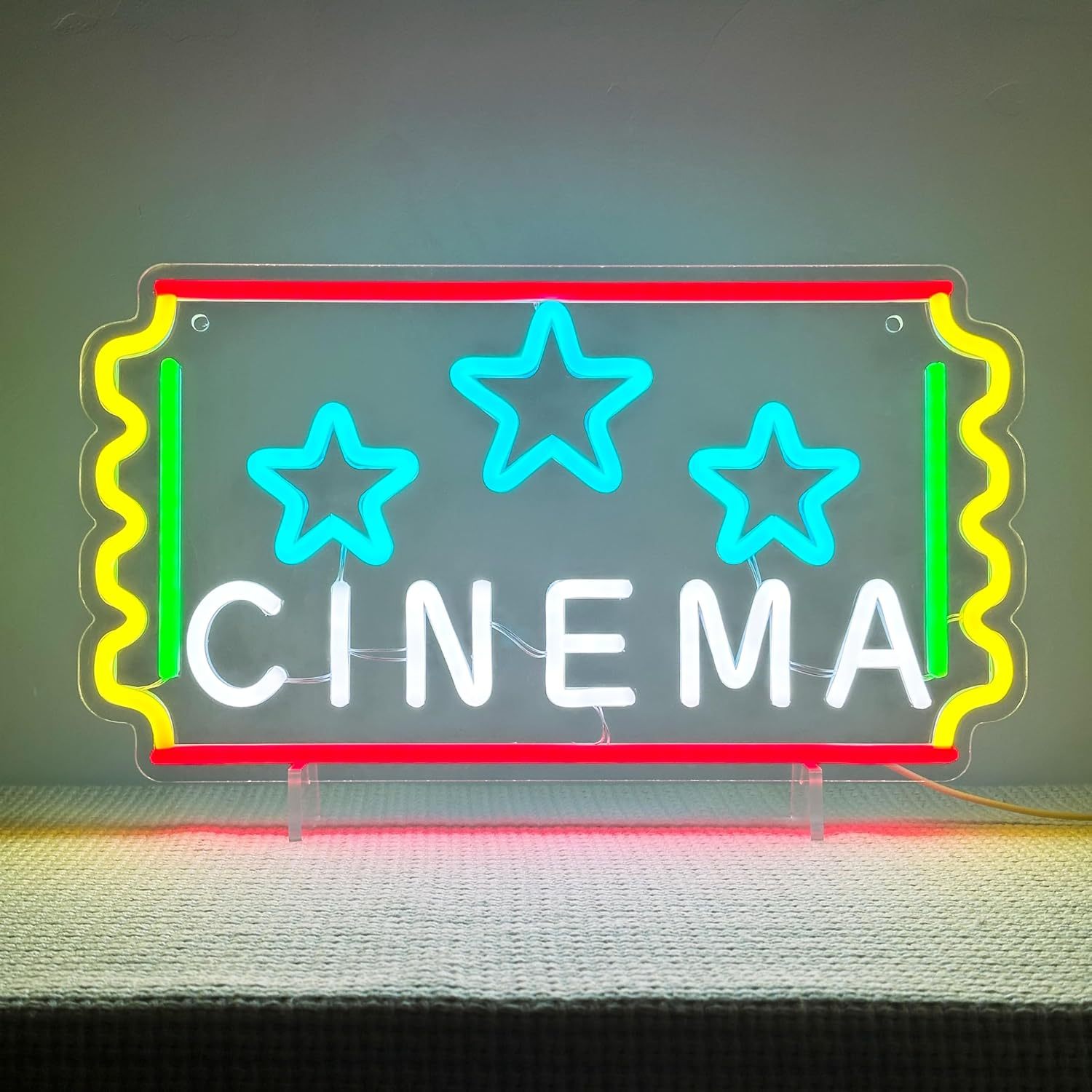 Cinema Ticket Neon Sign Star L - Home Cinema Tickets ulasan dan harga