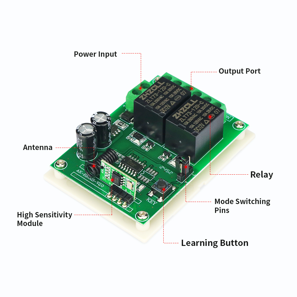 433MHz DC12V 2CH Remote Contro - Home Cinema Receiver ulasan dan harga
