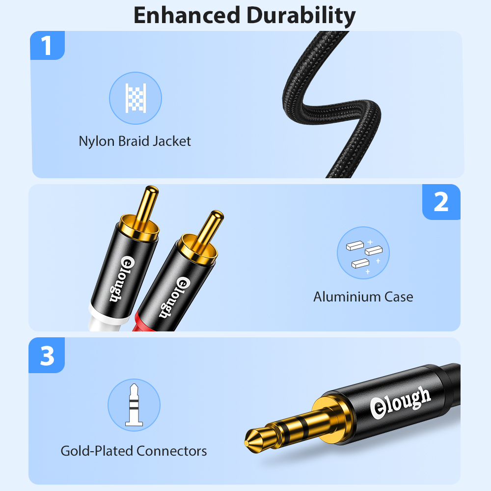 Elough RCA Cable AUX RCA Speak - Home Cinema Heos ulasan dan harga