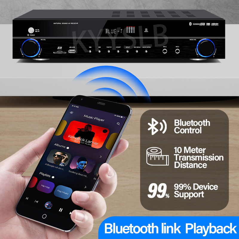 900W Blueteeth Amplifier Audio - Home Cinema Onkyo 5.1 ulasan dan harga