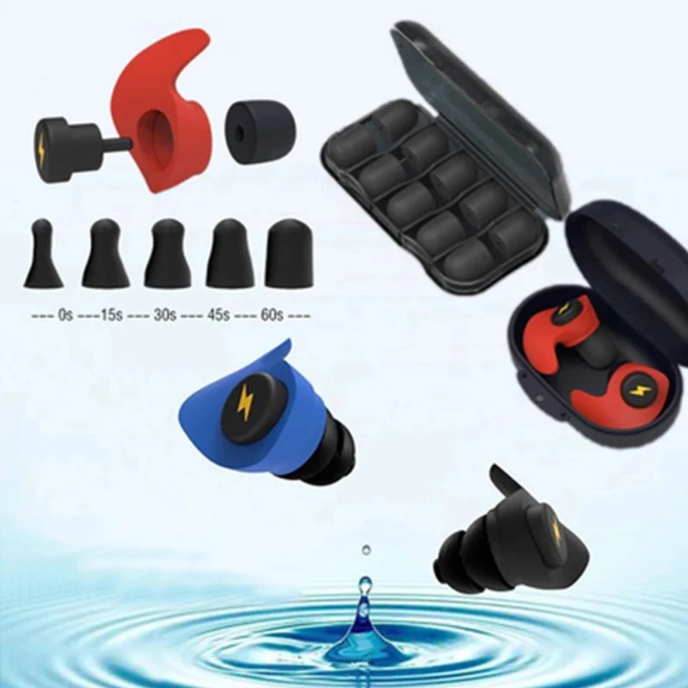Sleep Silicone Ear Plugs Black - Acoustic Foam Panel ulasan dan harga