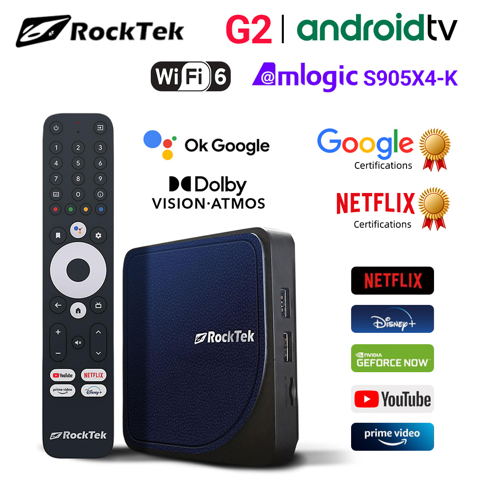 RockTek G2 4K Android TV 14 AT - Home Cinema Dolby Atmos ulasan dan harga