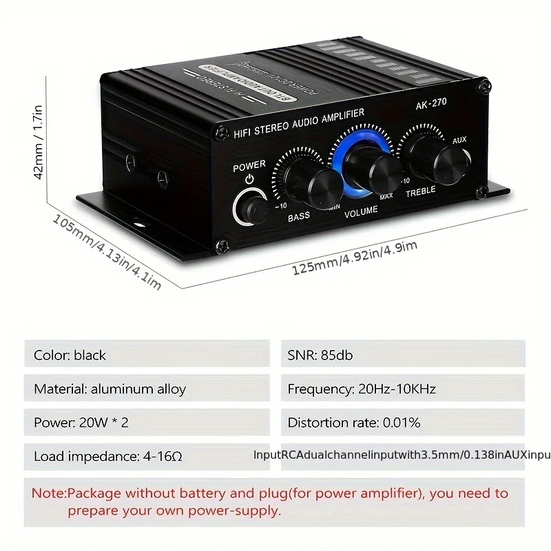 AK-270 400W Mini Power Amplifi - Home Cinema Speaker System ulasan dan harga