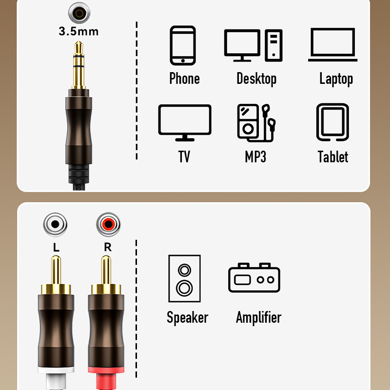 RCA To 3.5 mm Jack Aux Audio C - Home Cinema Heos ulasan dan harga