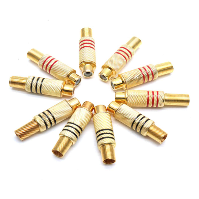 4PCS RCA Plug Gold Plated Sold - Home Cinema Heos ulasan dan harga