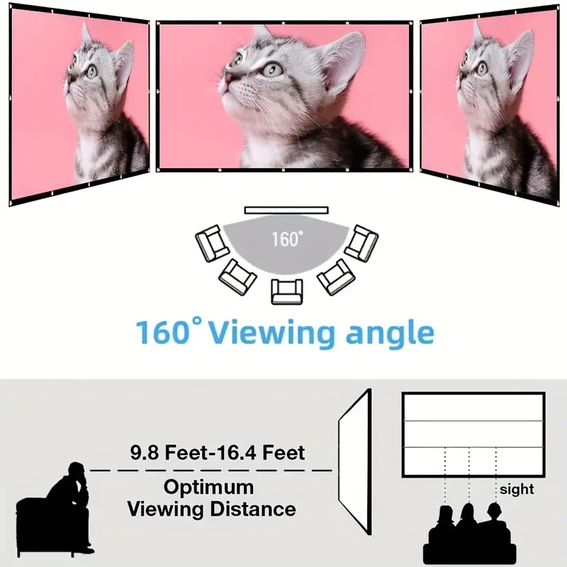 Simple wall mounted projection - Home Cinema Blanc ulasan dan harga
