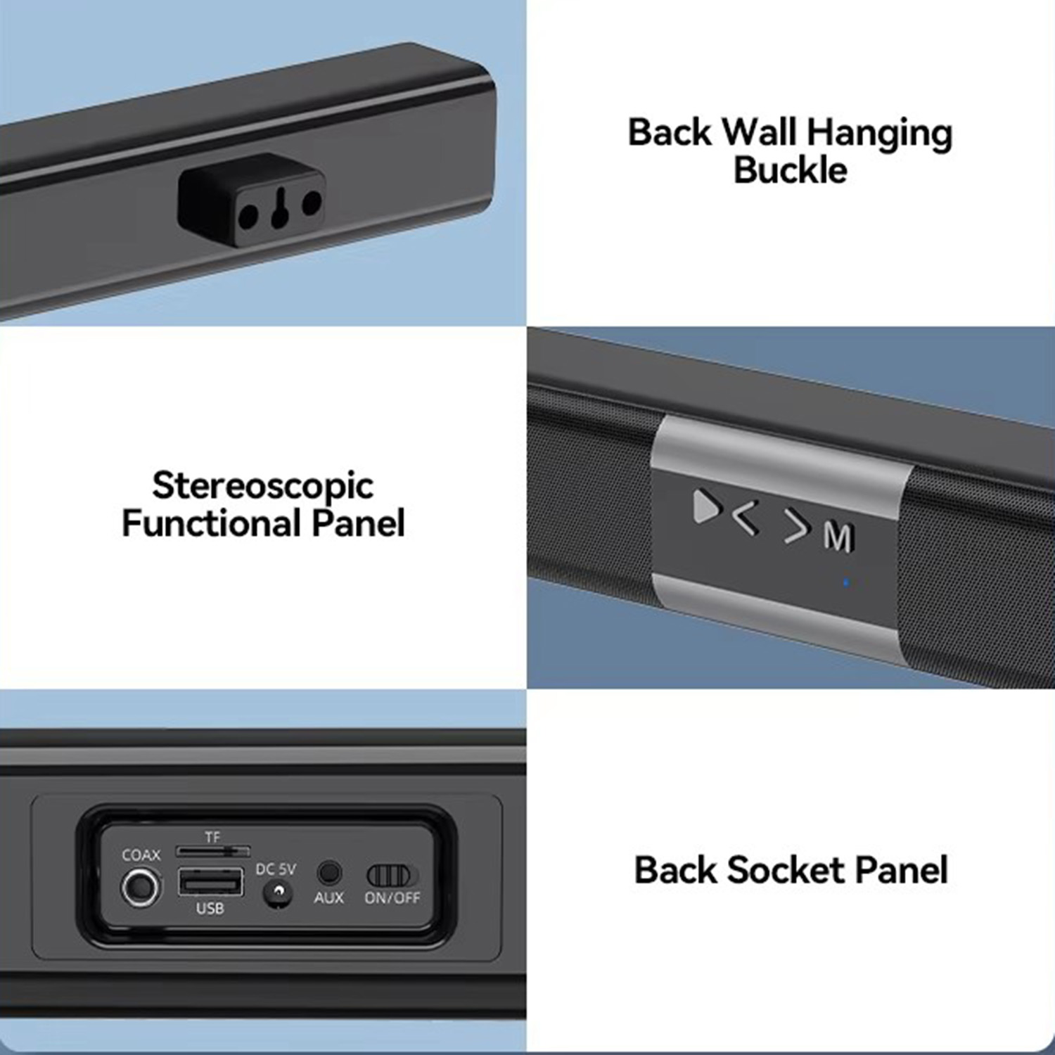 Soundbar Wireless Speaker, Bui - Home Cinema With Wireless Rear Speakers ulasan dan harga