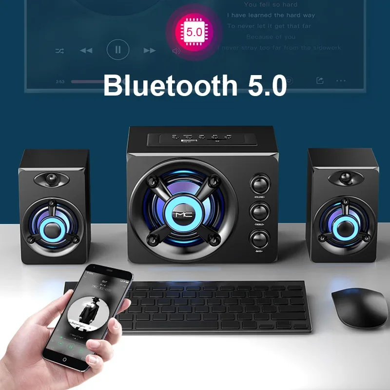 HIFI 3D Stereo Speakers Colorf - Home Cinema With Wireless Rear Speakers ulasan dan harga