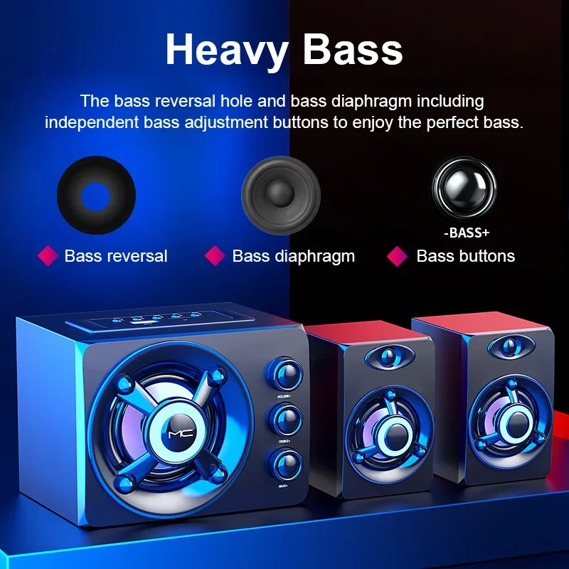 HIFI 3D Stereo Speakers Colorf - Home Cinema With Wireless Rear Speakers ulasan dan harga